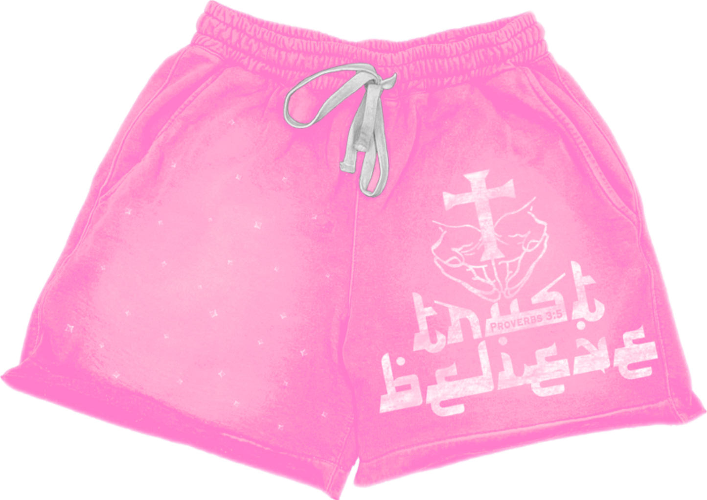 Pink/White Trust and Believe "Shorts"