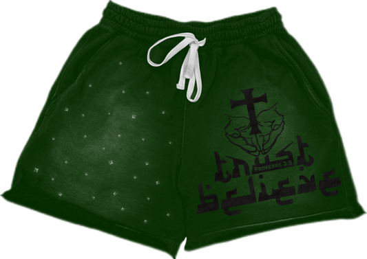 Green/White Trust and Believe "Shorts"